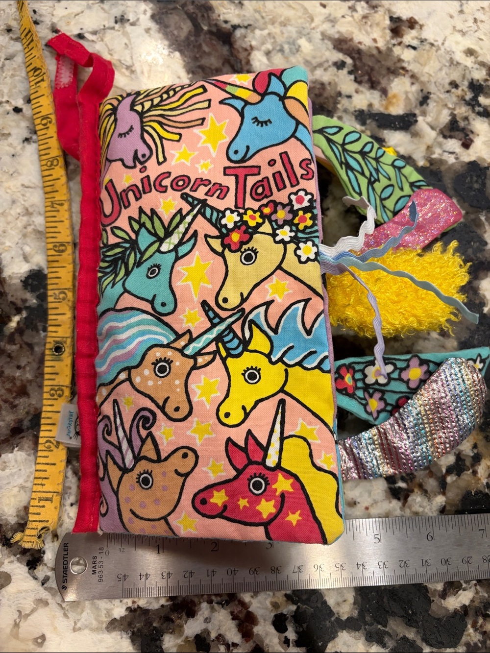 Jellycat Unicorn Tails soft book